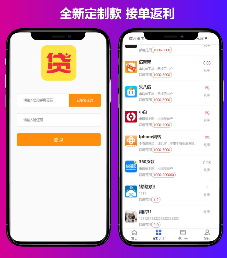 最新版 电销+代理+渠道贷超系统 二开定制贷款超市系统-淘码部